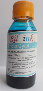 Revolutionaryng 100ml cyan compatible refill ink for Canon