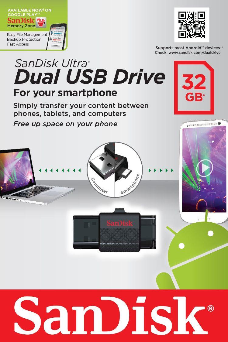 Sandisk Flash Drive Dual OTG 32gb