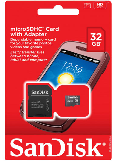 Sandisk Micro SD Card 32Gb