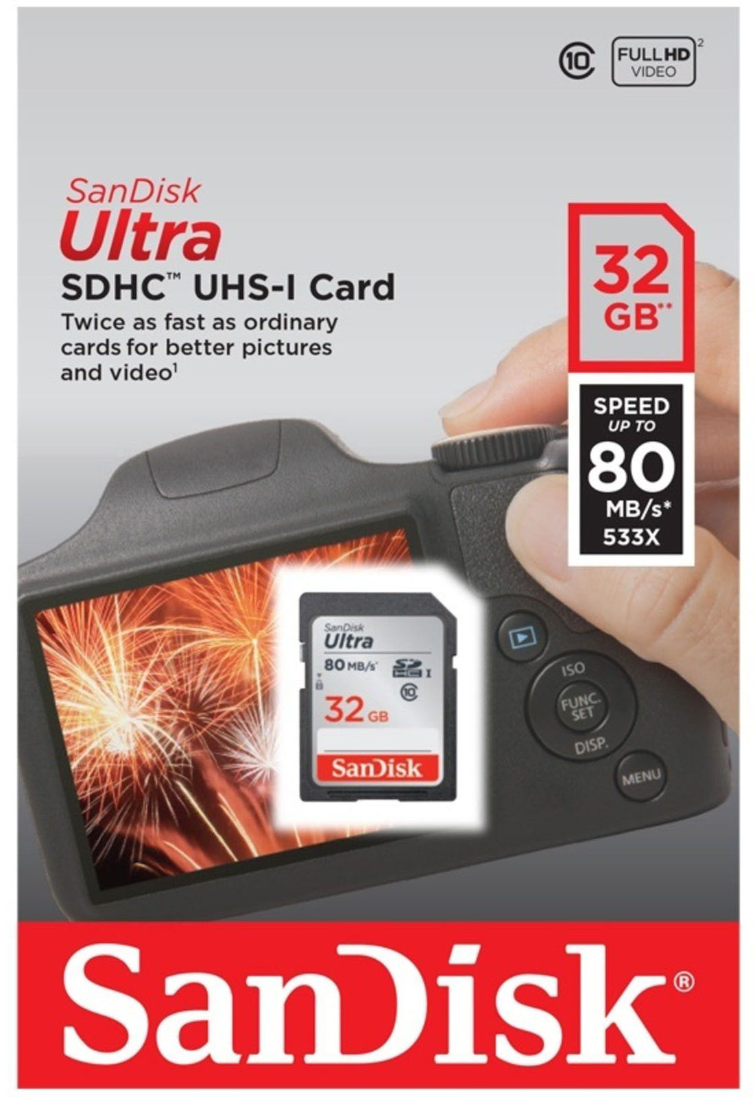 Sandisk SD Card 32Gb 80mb/s