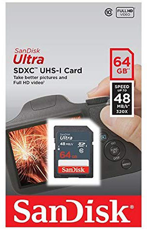 Sandisk Ultra SD Card 64Gb 48mb/s