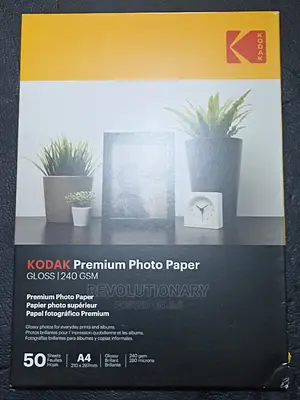 Kodak Glossy Photo Paper, 50 Sheets, 240gsm